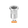 sourcing map 100Pcs Rivet Nuts Flat Head, 1/4"-20 Stainless Steel