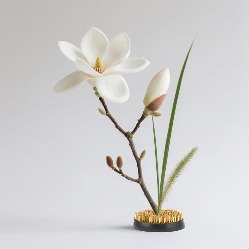3.15 Inch Kenzan Flower Frog for Ikebana, Heavy Duty Brass