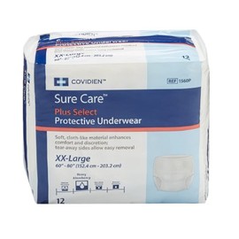 12PK - 1560P - Sure Care™ Plus Select Absorbent Underwear, Extra Extra Large