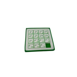 Braille 15 Sliding Puzzle, Classic Number Brain Teaser for the Blind, Arrange Numbers in Order, Accessible Game for Blind Children and Adults