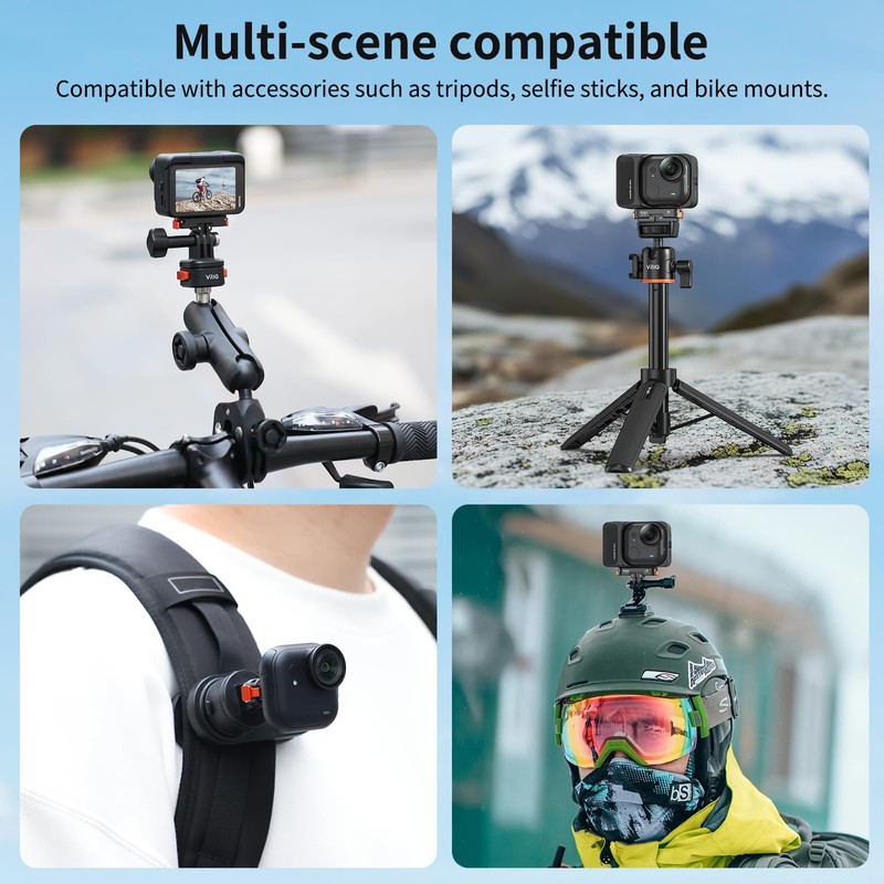 VRIG Quick-Release Mount for Insta 360 go Ultra, Aluminum Alloy