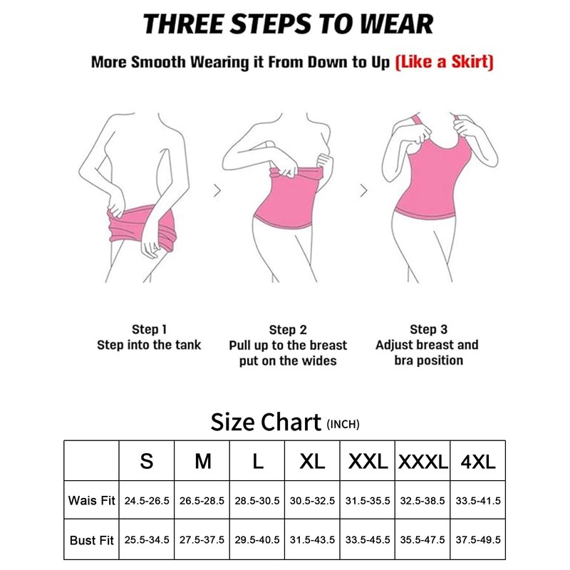 EUYZOU Women's Tummy Control Shapewear Tank Tops - Seamless Body