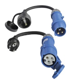 ViD® 2 x Adaptor Cable CEE 0.3 m Black 230 V 16 A 3-Pin