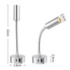ERWEY 2 LED Reading Lamps, 12 V Motorhome, Touch Dimmable,