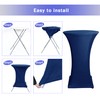 HolidayIdeas Cocktail Table Covers, 2 Pack - Stretch Spandex Square