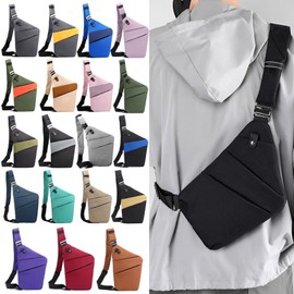 Anti Theft Crossbody Bags for Women, 2025 New Anti-Theft Travel Bag, Shoulder Bag Anti-theft Design for Travel, Sport (Gray - Left Shoulder)