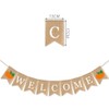 SWYOUN Burlap Welcome Banner with Pumpkin Sign Gender Reveal Baby