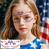 10 Sheets 4th of July Face Temporary Tattoo Sticker, Independence