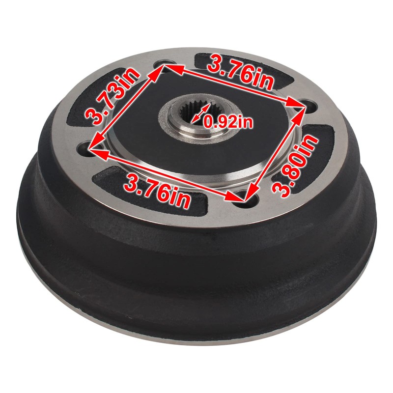AUTOKAY 41038-0034 Front Brake Drum Fits for Kawasaki Mule 3000,