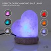 USB Colour Changing Salt Himalayan Lamp - Heart Love Shape