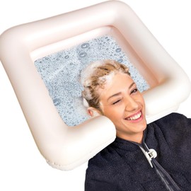 Hair Washing Basin for bedridden, wash Hair in Bed, Designed for Disabled, Bedridden and Handicapped Portable Washing Hair Basin with Pillow.