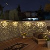 EKQ Solar Fence Lights Wall lihgts Outdoor Decorations 6 Pack