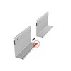 INEFA Angle Sheet Roof with Waterfold Aluminium 200 cm, Silver,