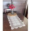Hetao 15x27 100% Cotton Handmade Crochet lace Table Runners Oblong