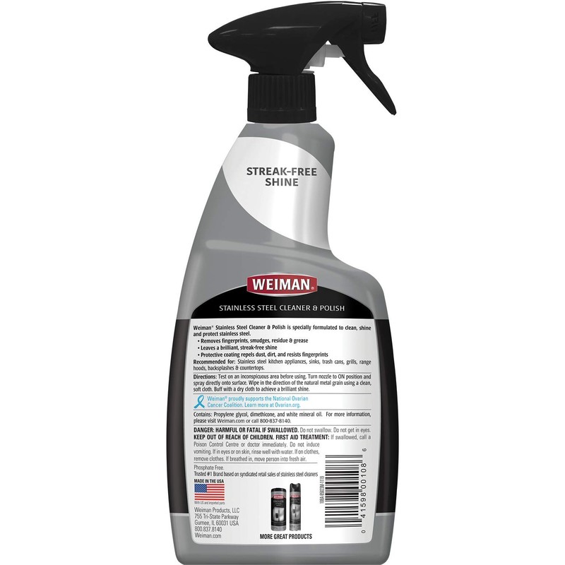 Weiman Stainless Steel Cleaner & Cooktop Heavy Duty Polish -