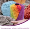 Milisten 133M Weiches Häkelgarn Mehrfarbiges Baumwollstrickgarn Handstrickgarn Webgarn Häkelgarn (Regenbogen)