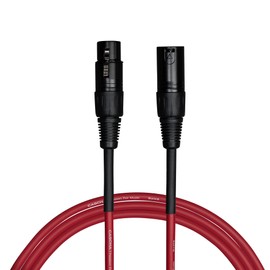 CASCHA Standard Line Microphone Cable (XLR), Red, 2 m