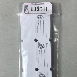ITC 100 Double Stub Raffle Tickets 50/50 Split the Pot Packaged as Pictured - White