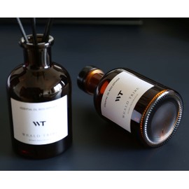 WEALD TRIBE Reed Diffuser Set for Bathroom Decor, Sticks Diffuser with Essential Oils Included | Ocean Scent 4.0 fl oz Fragrance Oil | Defusers for Home Living Room Shelf Decor Apartment Essentials