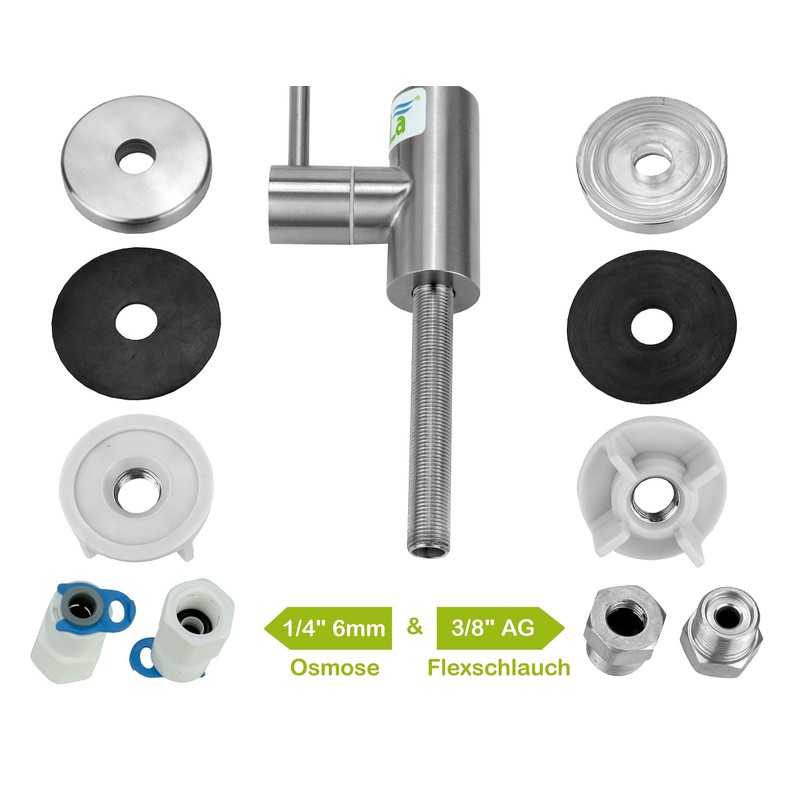 TWaLa Tap Fitting Stainless Steel Combination Set for Osmosis Reverse