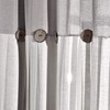 Lush Decor Linen Button Window Curtain Panel, Single, 15.8" W