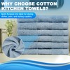 Washcloths Set, 6-Pack Cotton Wash Cloths, 13x13 Inch, Light Blue