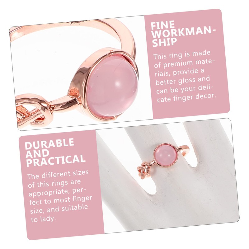 FOMIYES 5sets Moonstone Ring for Women Engagement Jewelry Lightweight and
