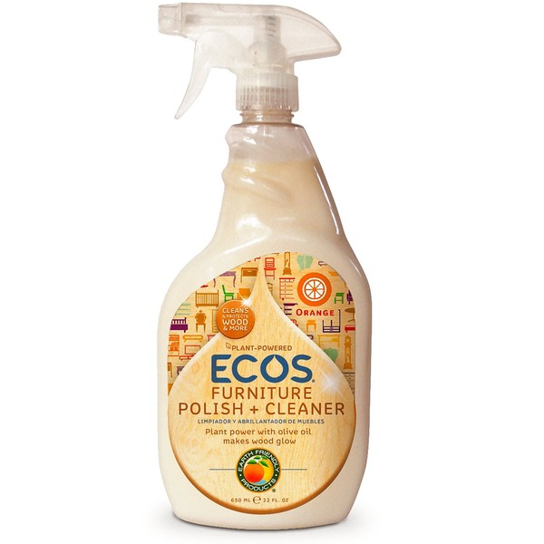ECOS Non Toxic Bottle by Earth Friendly Products, Furniture Polish With Olive Oil, 22 Fl Oz (Pack of 2)