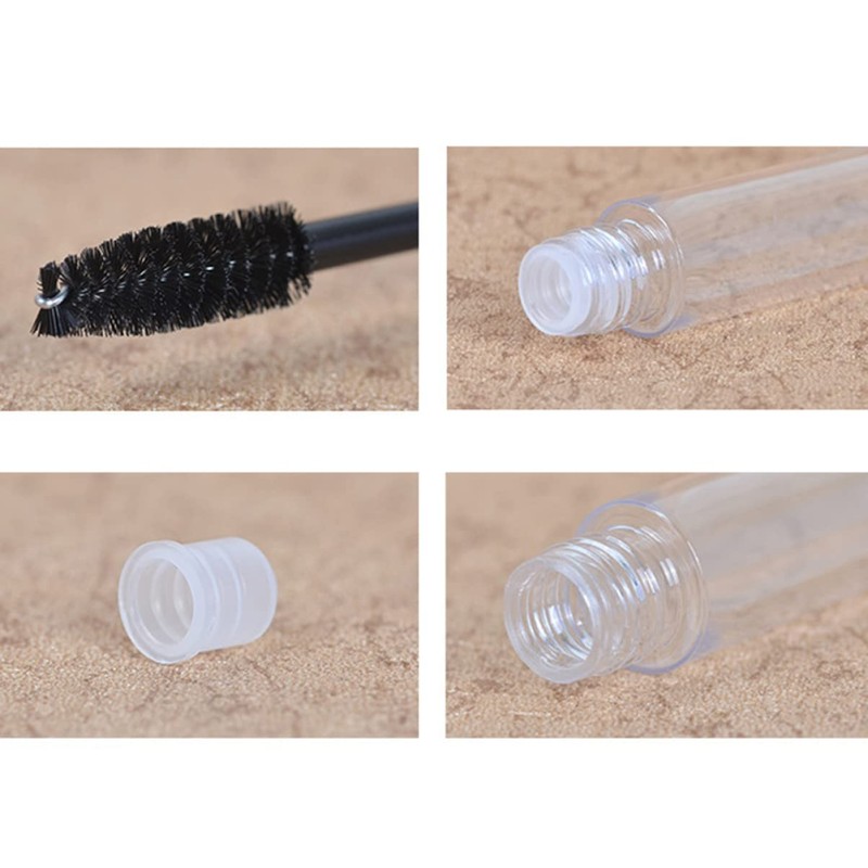 SAFIGLE 6Pcs Empty Eyelashes Vial Tube Transparent Cosmetic Container for
