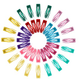 40 Pcs Double Grip Hair Clips Metal Snap Hair Clips Double Snap Barrettes Non Slip Hair Barrettes for Women Hair Making, Salon Supplies, 10 Colors