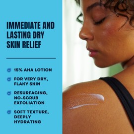 AmLactin Intensive Healing Body Lotion - Therapeutic Lotion for Extremely Dry Skin - No-Scrub Exfoliator and Moisturizer with 15% Lactic Acid AHA and Ceramides, 14.1 oz (Packaging May Vary)​