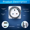 AHDXKUE Mechanical Timer Socket Switch Plug-in Timer Controller, 24 Hour