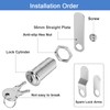 Cylinnda Cabinet Locks with Keys, 1-1/2" Long Cam Locks keyed