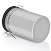 Coffee Container Large Airtight Stainless Steel Black Kitchen Storage Canister(Silver