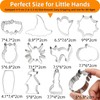 12 Pcs Halloween Cookie Cutters Set, Mini Stainless Steel Spooky