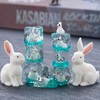 Resin Rabbit DND Dice Set, Polyhedral D&D Dice Animal Inclusion