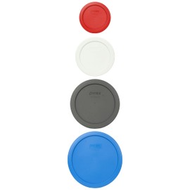 Pyrex 4 Lid Tiger Shark Bundle for 1-cup, 2-cup, 4-cup, and 6/7-cup Glass Bowls Made in the USA