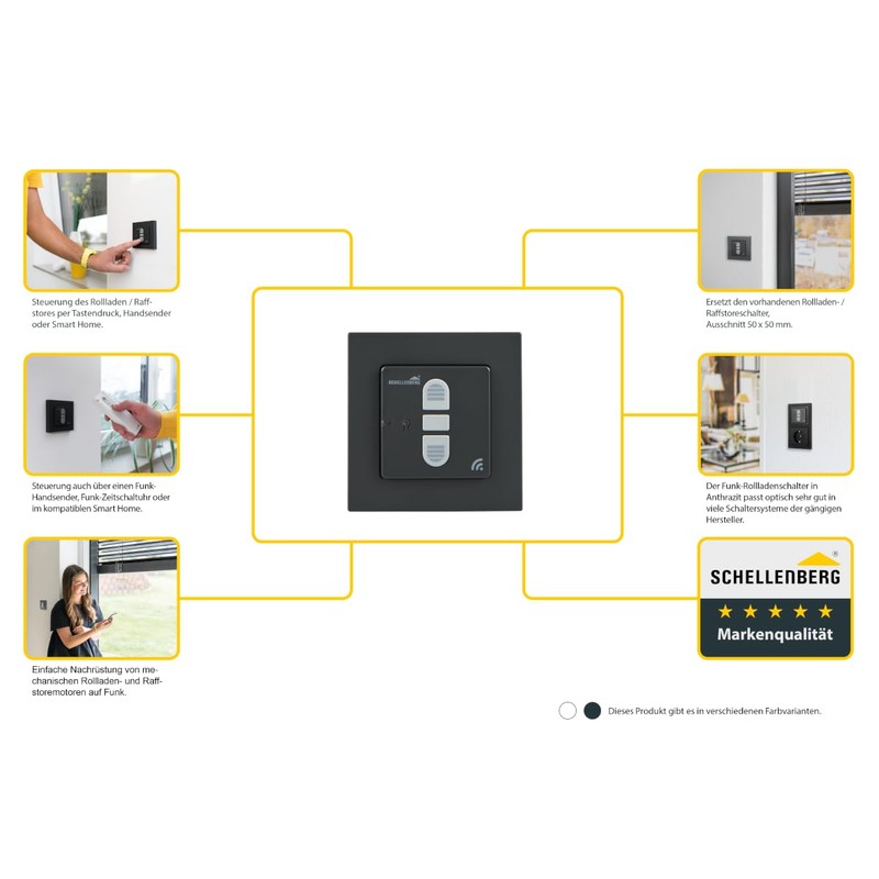Schellenberg 21007 Smart Home Wireless Shutter Switch & Wireless Reversing