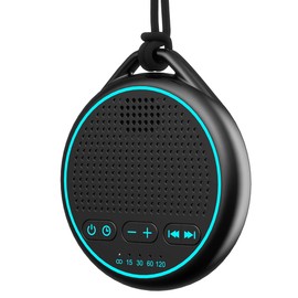 White Noise Sound Machine with 25 Soothing Natural Sounds Rechargeable Battery Portable for Travel 32 Volume Levels 5 Timers Compact Size for Baby Kids Adults Sleeping (Black-Upgrade)