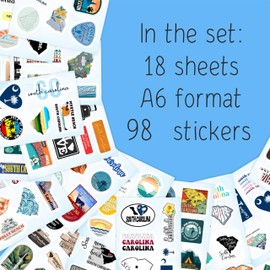 BulbaCraft South Carolina Sticker for Water Bottle and Laptop - State Souvenirs, Decorations & Gifts, Waterproof Vinyl Decals, Gifts for Women & Men