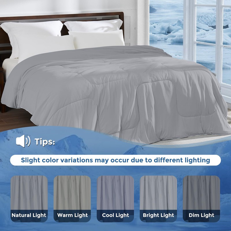 downluxe Cooling Comforter King Size, Cooling Blankets for Hot Sleepers,