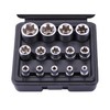 Hniuyun 14Pcs Female E-Torx Star Socket Set, 1/4, 3/8, 1/2