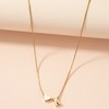 Gold Initial Necklace for Women Plated Heart Letter Necklace Stainless