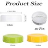 Flyanzebi Narrow Milk Bottle Caps, 10Pcs White, Leak Proof Design,