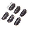 Honbay 50PCS 6-Teeth Black U-Shape Snap Clips for Hair Extensions