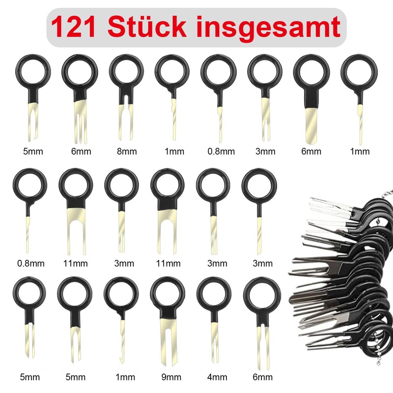 Wjelet 121 Pcs Car Terminal Harness Pin Remover Tool for