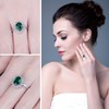 JewelryPalace Princess Diana/Kate Middleton-Style Gemstone Rings, Emerald, Sapphire, Topaz, Amethyst,
