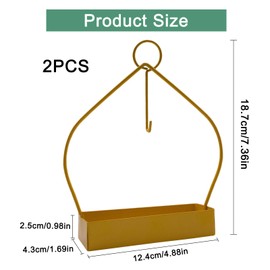 pangutheos Pack of 2 Mosquito Spiral Holder, Iron Incense Spirals Holder with Hanging Ring, Mosquito Spiral Container, Creative and Simple for Home, Outdoor, Office (Oval)