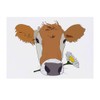 'Cow With Flower' Temporary Tattoo - Water Resistant, Skin-Safe, Non-Toxic