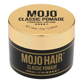 MOJO Hair Classic Pomade | Water Based Pomade for Men | Strong Hold Low Shine|Luxury Scent|Washes Out with Ease 75g (1 Pack)